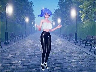 cute anime girl dances suggestively before getting fucked part 3