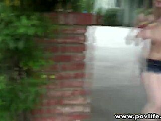 Hey, check out this povlife brunette carwash hottie alice white getting pov sex 😏