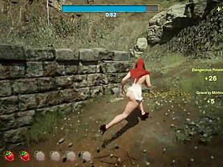 in the hentai game, red riding hood plays sex tag on valentine's day