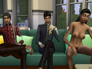 Indian Step Mom Fucks Two Sons First Time