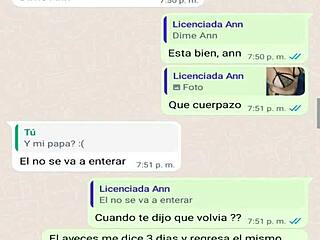 Stepmom's Naughty WhatsApp While Dad's Away