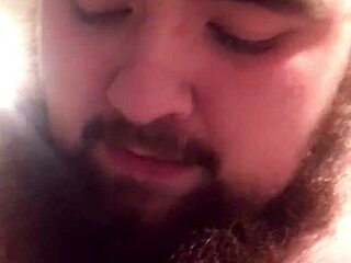 Young guy playfully sucks and rides his favorite toy in fun