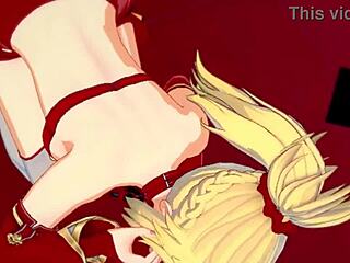 mordred says, 'want me to masturbate you and let you cum inside?' in fate apocrypha hentai