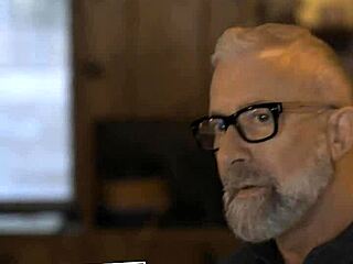 hey, this lonely older man finally fucks his crush bareback. it's hot with ass licking and tattoos on the bodybuilder.