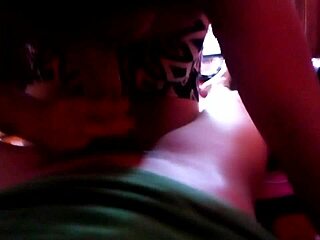 My chubby girlfriend gives a sensual blowjob and masturbates gently.