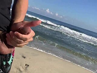 i caught two unknown girls watching me jerk off on the beach, so i asked for help