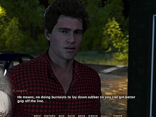 race of life ep 7 featuring huge boobs and tits in anime game?