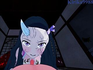 Nezuko: 'Daki, your big tits look amazing in this intense sex.'