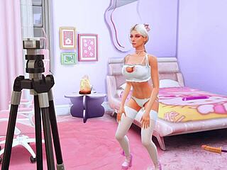 i watched my stepdaughter practice deep throat techniques in front of the camera for her stepfather in this sims hentai animation