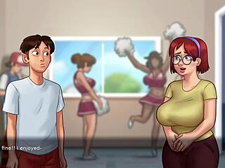 I can’t resist busty stepmom showing off huge breasts in 3D Summertime Saga