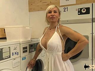 Kim Milf with Big Tits Takes on Two Young Studs