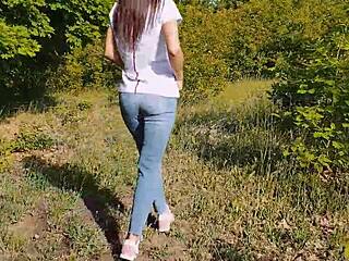 Outdoor Fun with Stepsister's Monster Cock