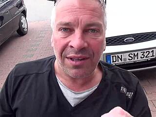 Sabine with big tits invites Reinhard to fuck