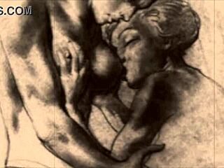 Vintage erotic drawings from antique cartoons and hentai