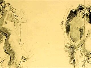 Vintage erotic art collection