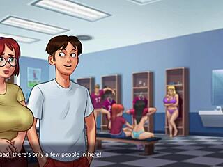 I-I can't believe innocent Judith shows her huge tits in the bathroom!