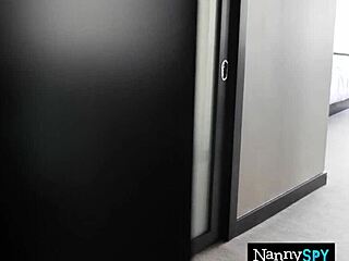 desperate nanny hops on cock to keep job bent over wet pussy