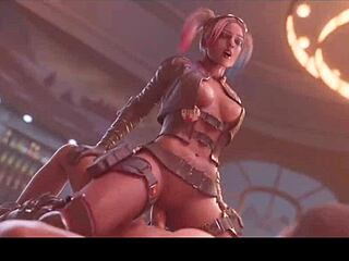 Harley Quinn rides and bends over in 3D!