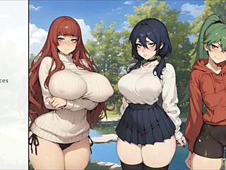 Spirit harem hentai game ep 2 huge creampie redhead curvy girl