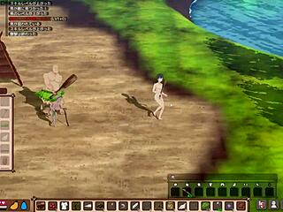 In Mad Island, player finds village and has sex with girl in crazy survival game