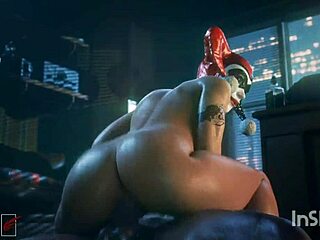 Harley Quinn rides and bends over in 3D!