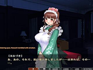 Maid-san, show those big tits in Hozuki game scene 4