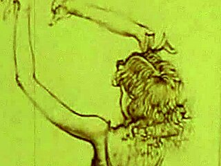 Story of vintage erotic cartoon illustration