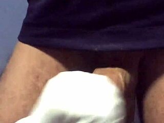 Ebony Step Daughter Milks White Step Dad Cock in Red Outfit Part 2