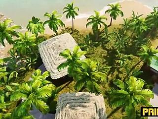 Deep Tissue Massage Animation Features Futanari Foursome With Assfucking, Blowjob, And Monster Cocks By Prime3dx