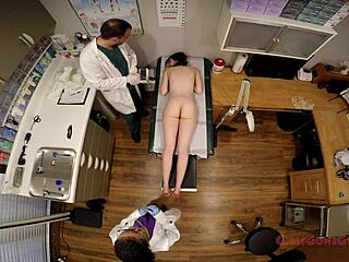 Shy teen Lainey gets examined by Doctor Tampa at clinic. Spread eagle gyno check, part 3!