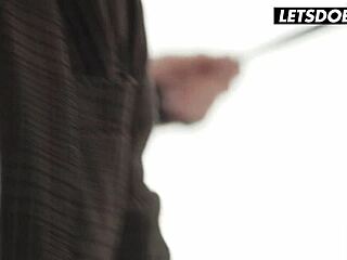 Ariela Donovan sucks big cock in lingerie