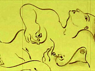 Story of vintage erotic cartoon illustration