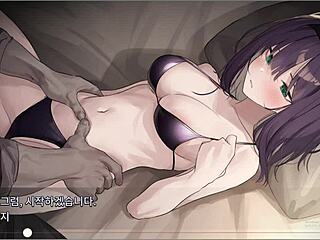relaxing massage in dead end city blues game, anime style hentai with suggestive touches