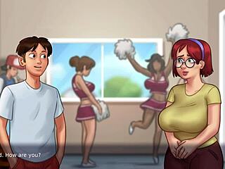 I-I can't believe innocent Judith shows her huge tits in the bathroom!