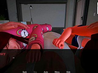 suggestive hentai family with big tits and doggystyle.