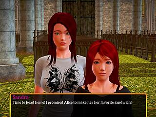 redhead milf and teen play erotic game with big tits and ass