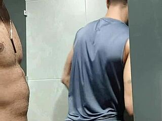 That guy stared at me in the gym, so I took him to the bathroom and made him suck my cock.
