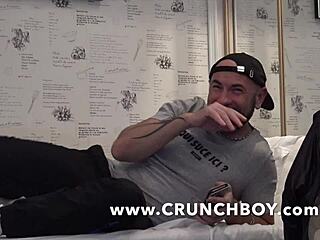 Muscle Bottom Gets Bareback Fucked in Jockstrap by Curious Straight Guy