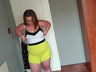 Wow, Fat Girl Trying On Wild Dresses for Kinky Dress-Up Fun!