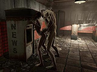 Exploring Fallout 4 in the Rubble of the Subway Station