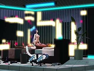 yuuka-san cowgirl with big tits and creampie in 3d