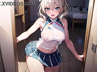 Hot Anime Cheerleaders Motivating You With Pussy Masturbation!