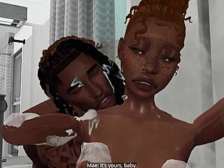 Mae Sneaks a Steamy Shower Fuck with Step-Brother Moriah.