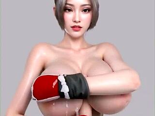 mai shiranui cosplay titjob in uncensored hentai ai art