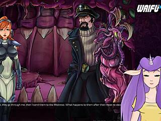 Redhead strips clothes in Starcraft II slutcraft, swallowing monster cum part 4