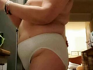 Wife in the Kitchen Wearing Big Panties