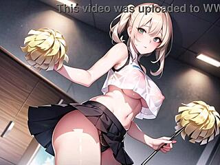 Hot Anime Cheerleaders Motivating You With Pussy Masturbation!