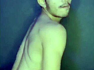 Gay solo performer in intimate moment