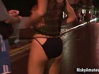 naked amateurs party sexy on public street
