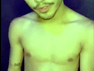 Gay solo performer in intimate moment